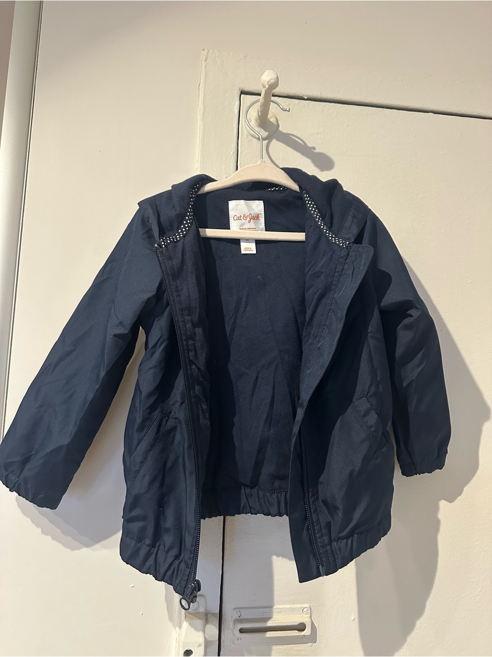 Cat & Jack Navy Hooded Kids Rain Jacket